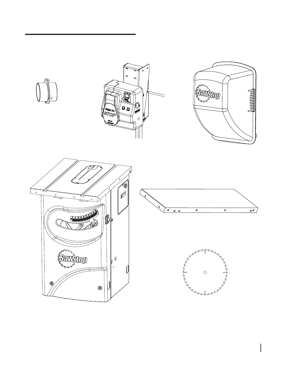 Unpacking your saw | SawStop 1.75HP User Manual | Page 17 / 123