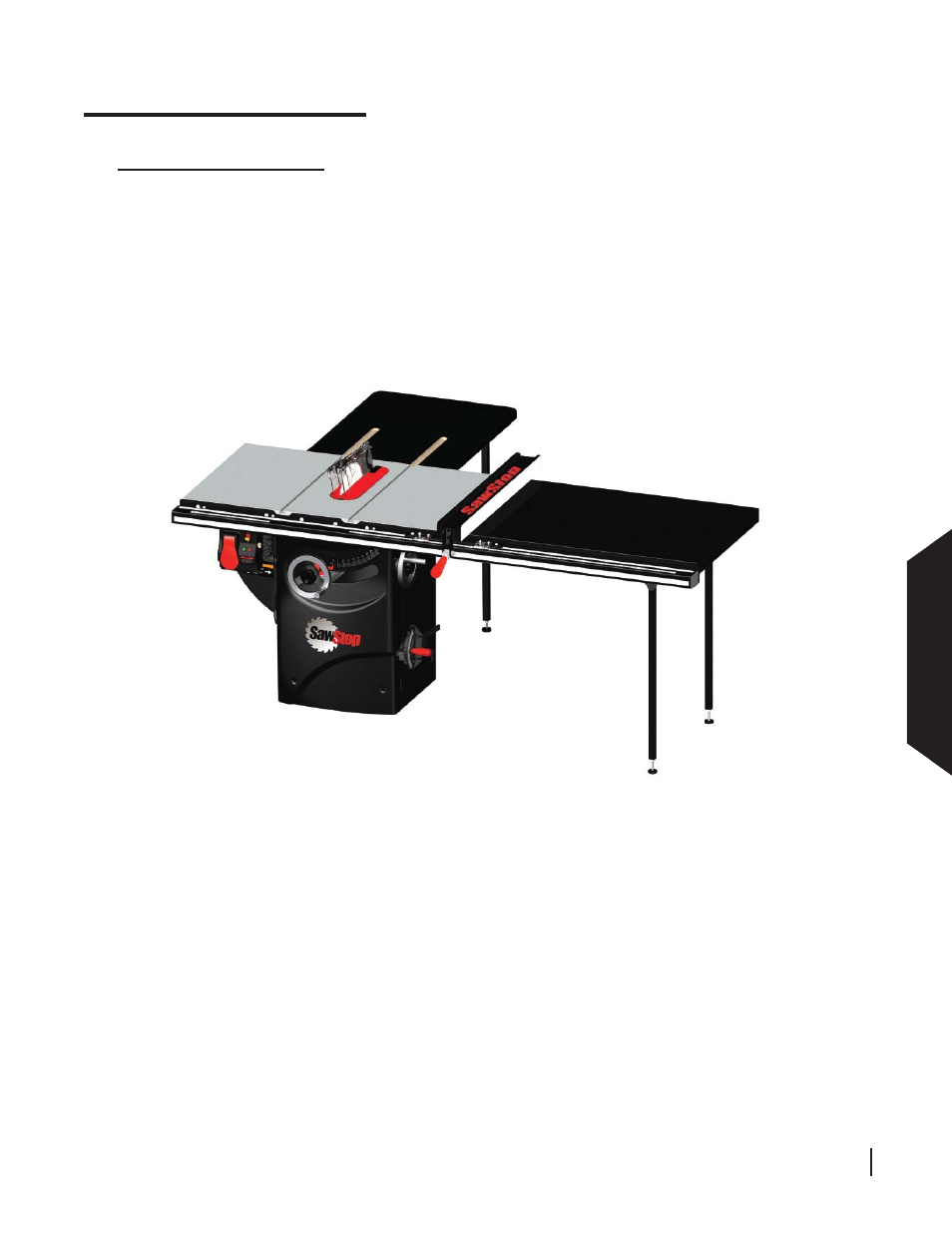 Using your saw, Using y our saw | SawStop 1.75HP User Manual | Page 61 / 123