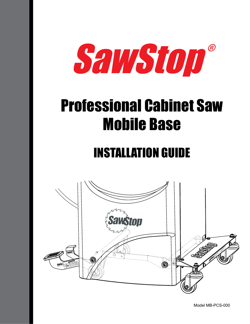 SawStop Mobile Base User Manual | 24 pages