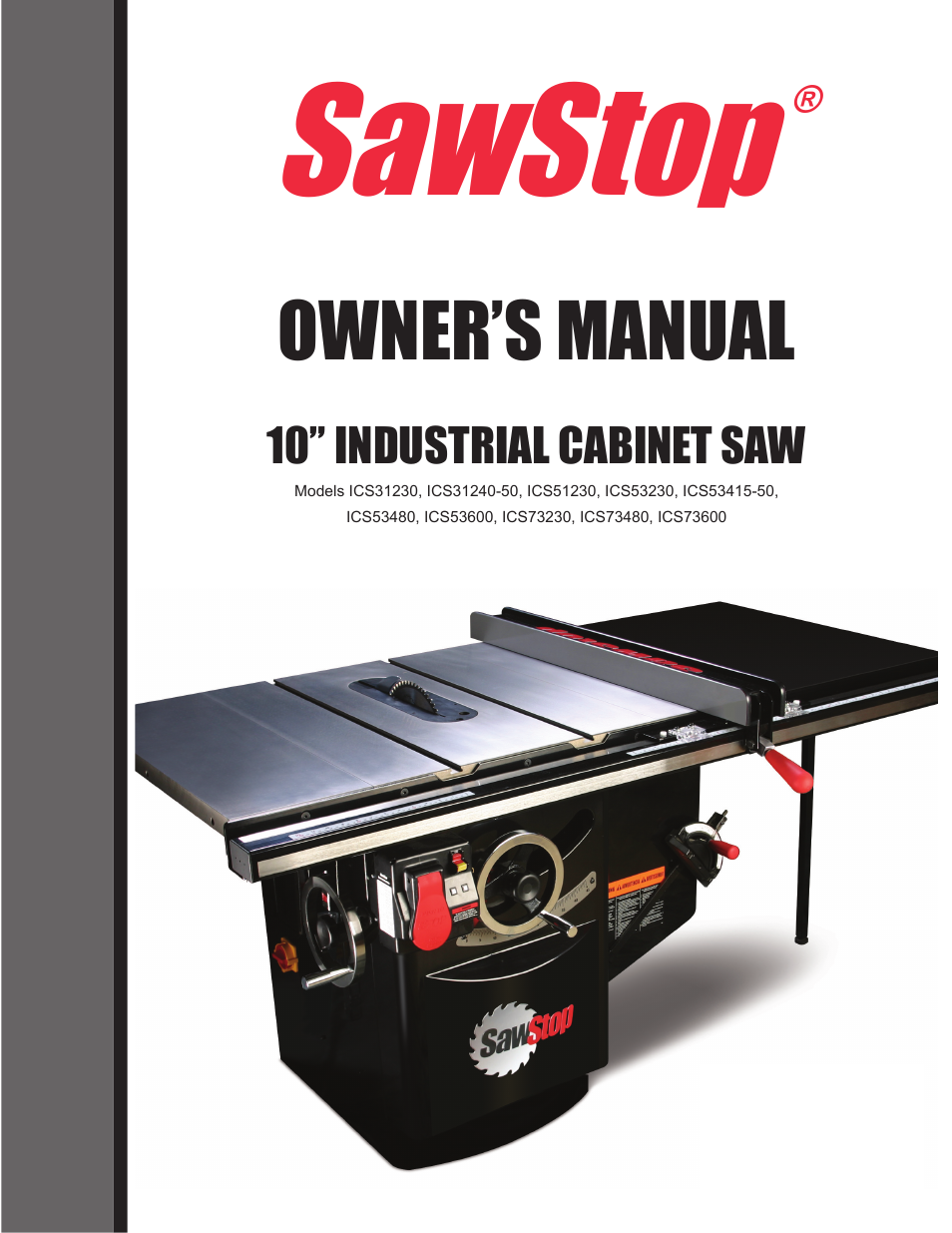 SawStop ICS73600 User Manual | 110 pages