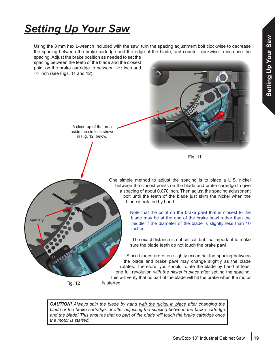 Setting up your saw | SawStop ICS73600 User Manual | Page 21 / 110