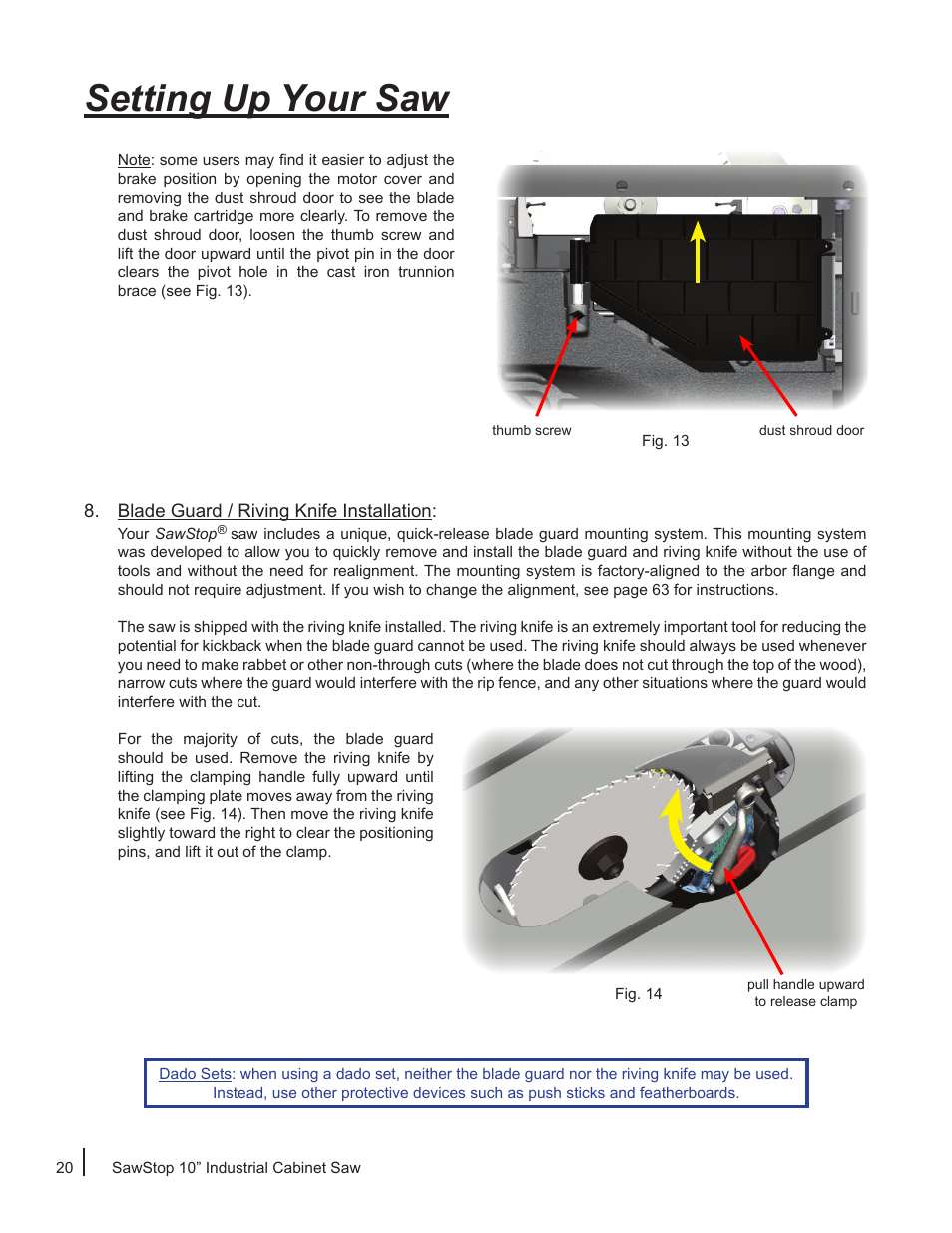 Setting up your saw | SawStop ICS73600 User Manual | Page 22 / 110