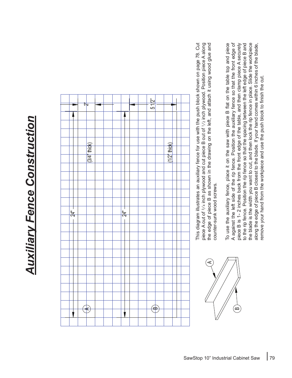 Auxiliary fence construction | SawStop ICS73600 User Manual | Page 81 / 110