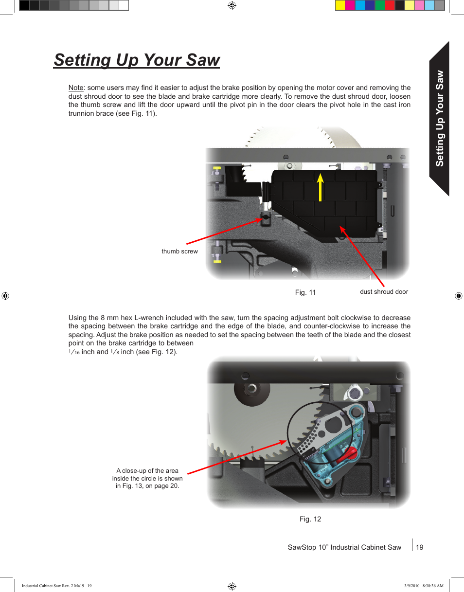 Setting up your saw | SawStop ICS73600 User Manual | Page 21 / 108