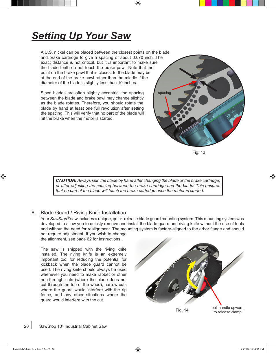 Setting up your saw | SawStop ICS73600 User Manual | Page 22 / 108