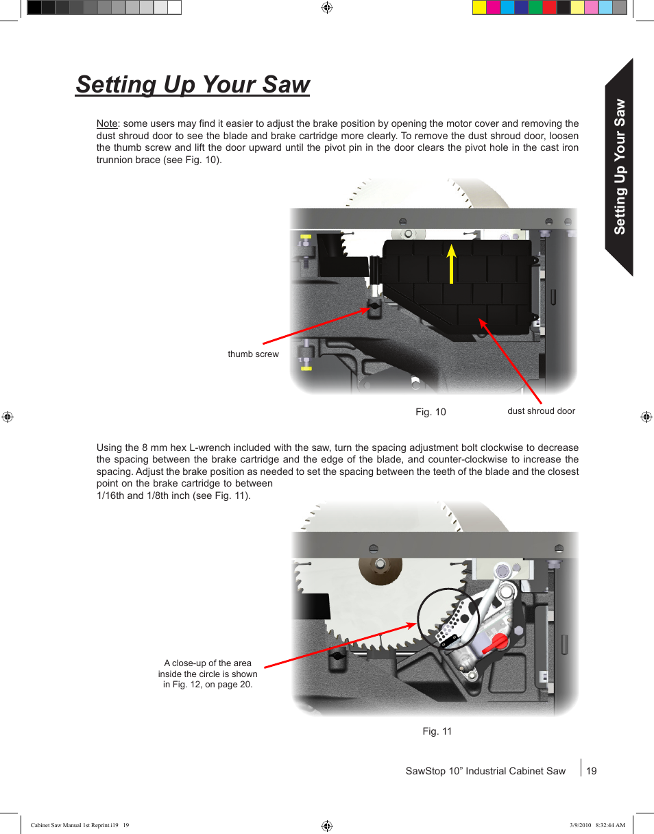 Setting up your saw | SawStop CB73480 User Manual | Page 21 / 104