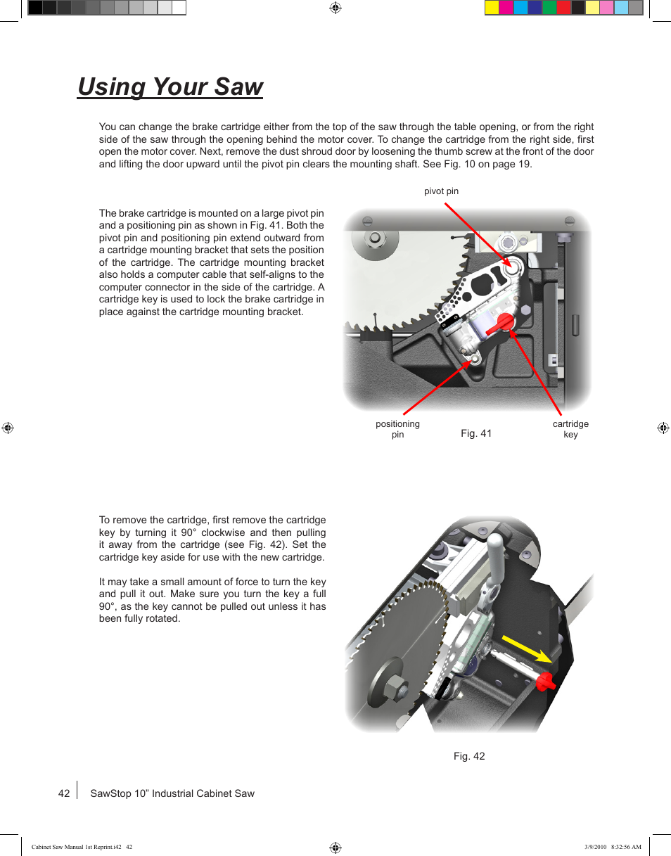 Using your saw | SawStop CB73480 User Manual | Page 44 / 104