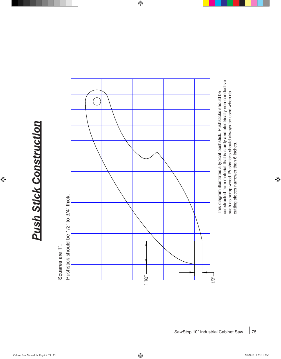 Push stick construction | SawStop CB73480 User Manual | Page 77 / 104