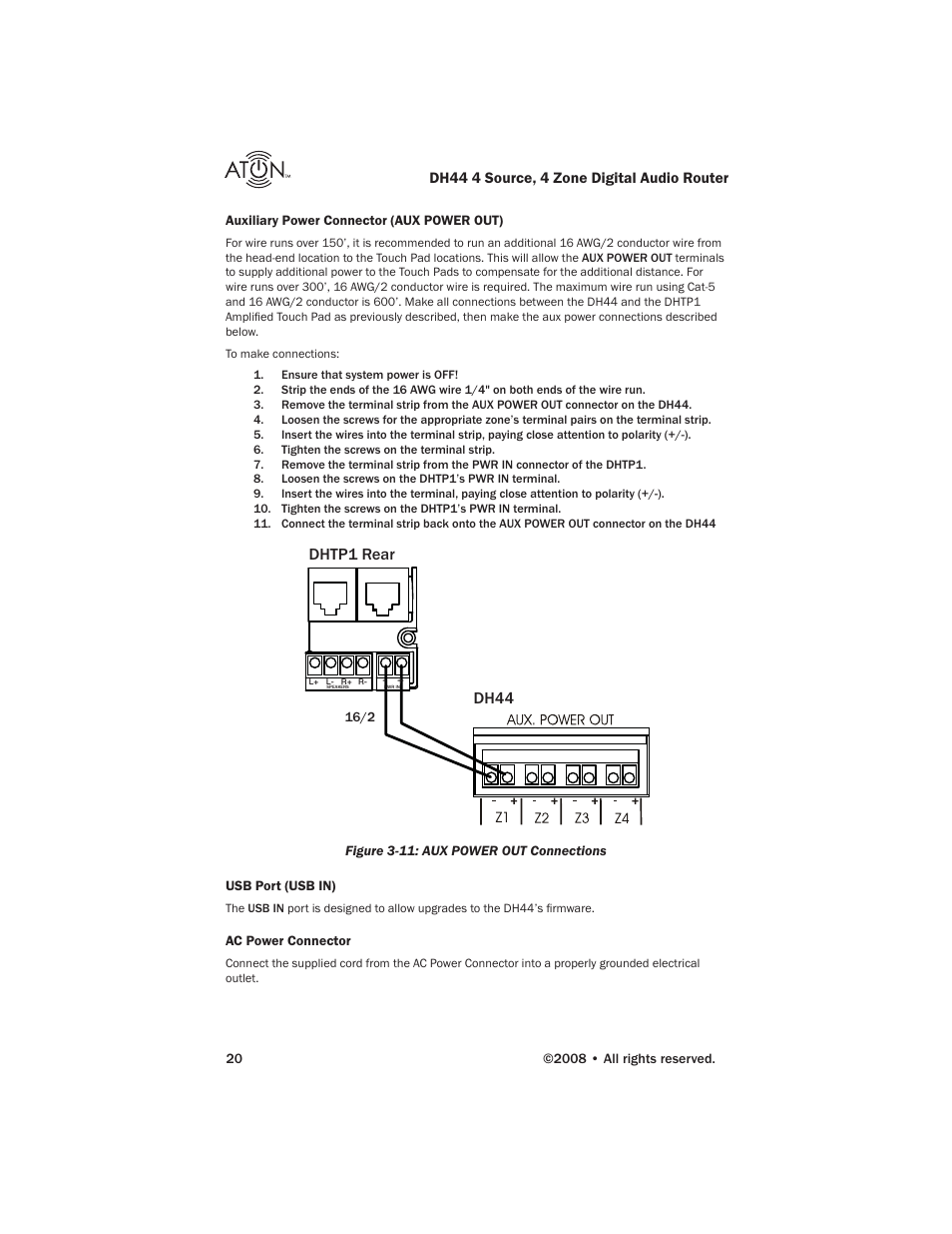 Dhtp1 rear dh44 | ATON DH44 User Manual | Page 22 / 72