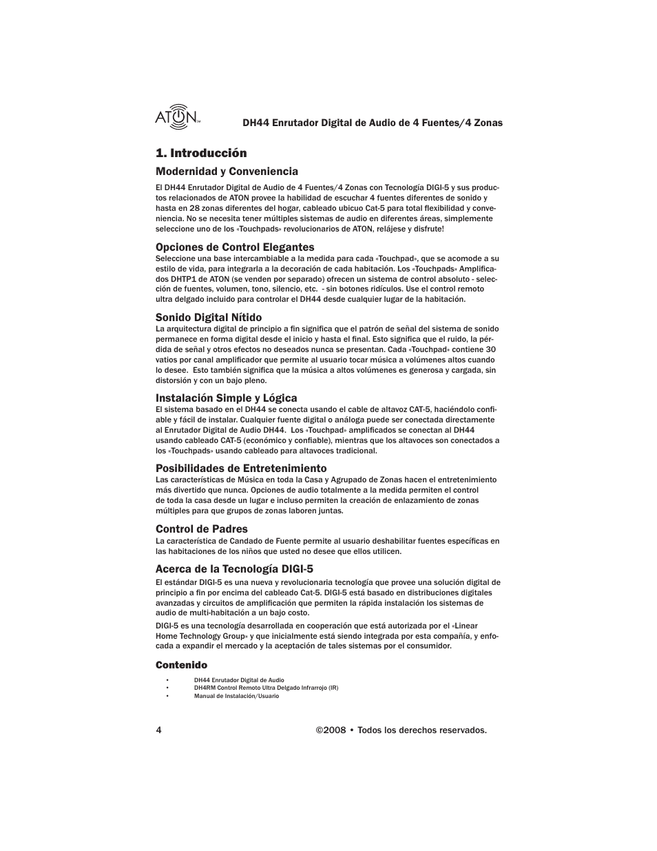 Introducción | ATON DH44 User Manual | Page 42 / 72