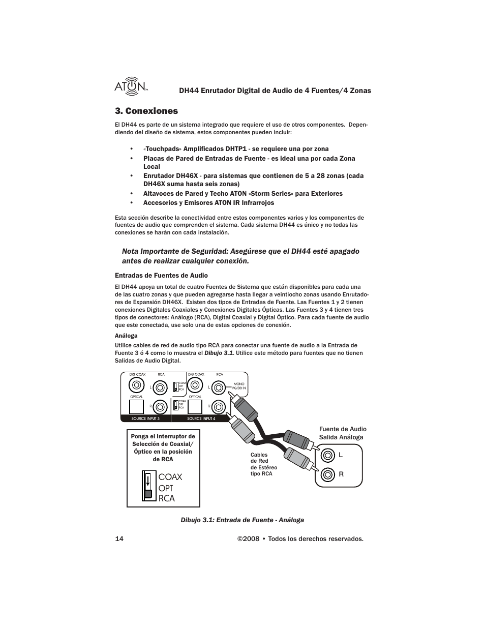 Conexiones | ATON DH44 User Manual | Page 52 / 72