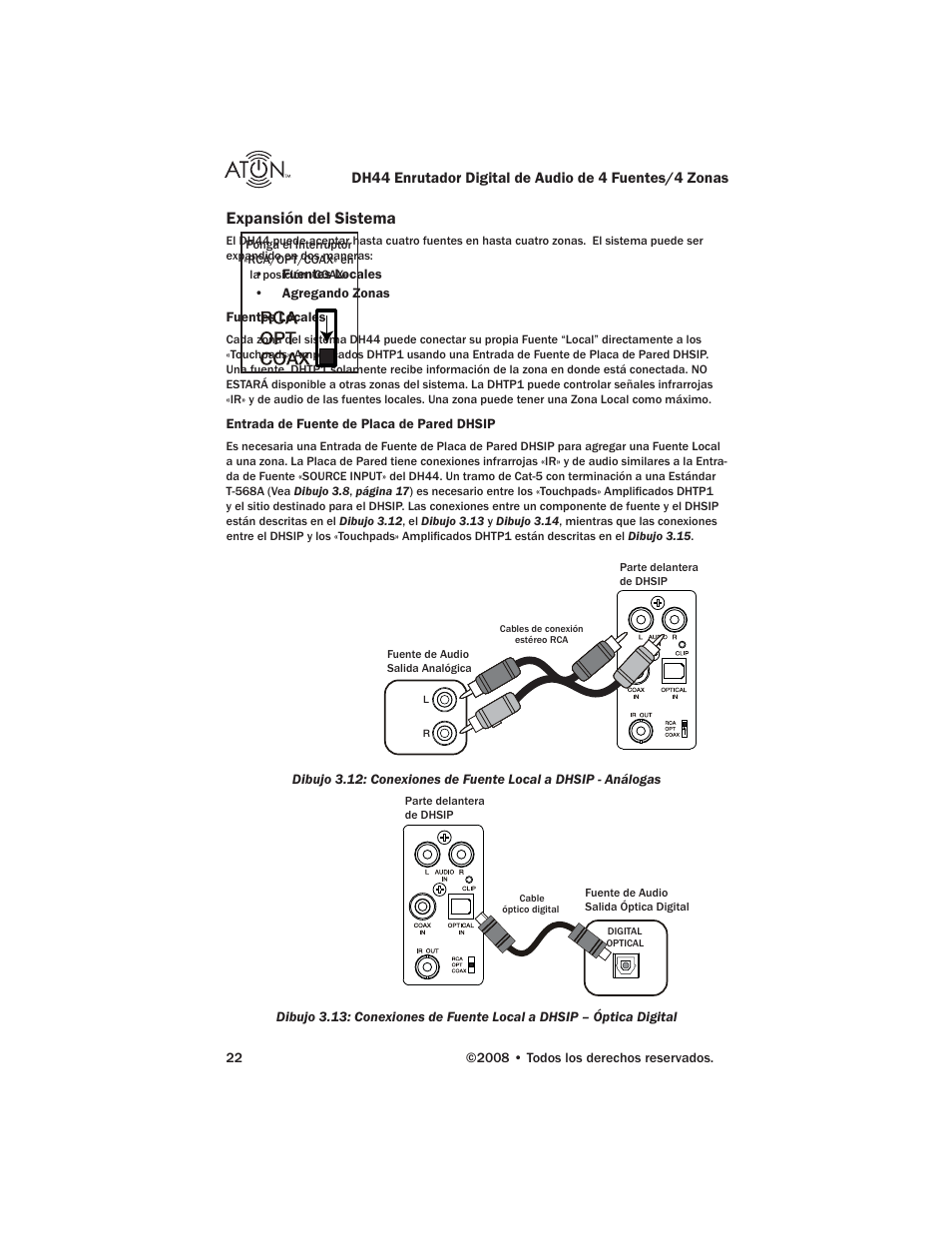 Expansión del sistema | ATON DH44 User Manual | Page 60 / 72