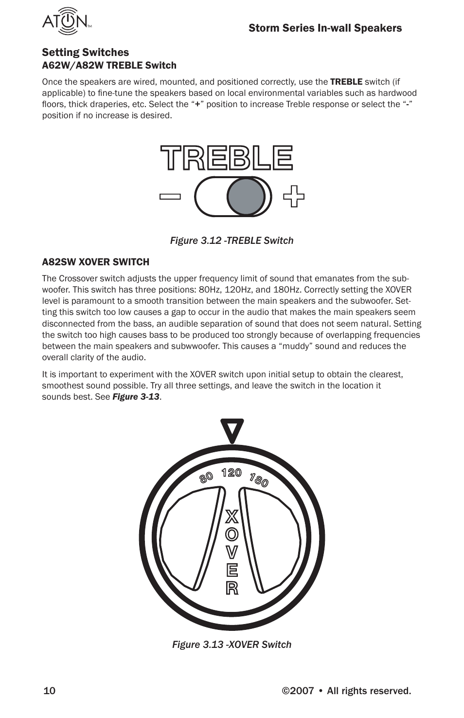 Treble | ATON Storm Series A82SW User Manual | Page 12 / 16