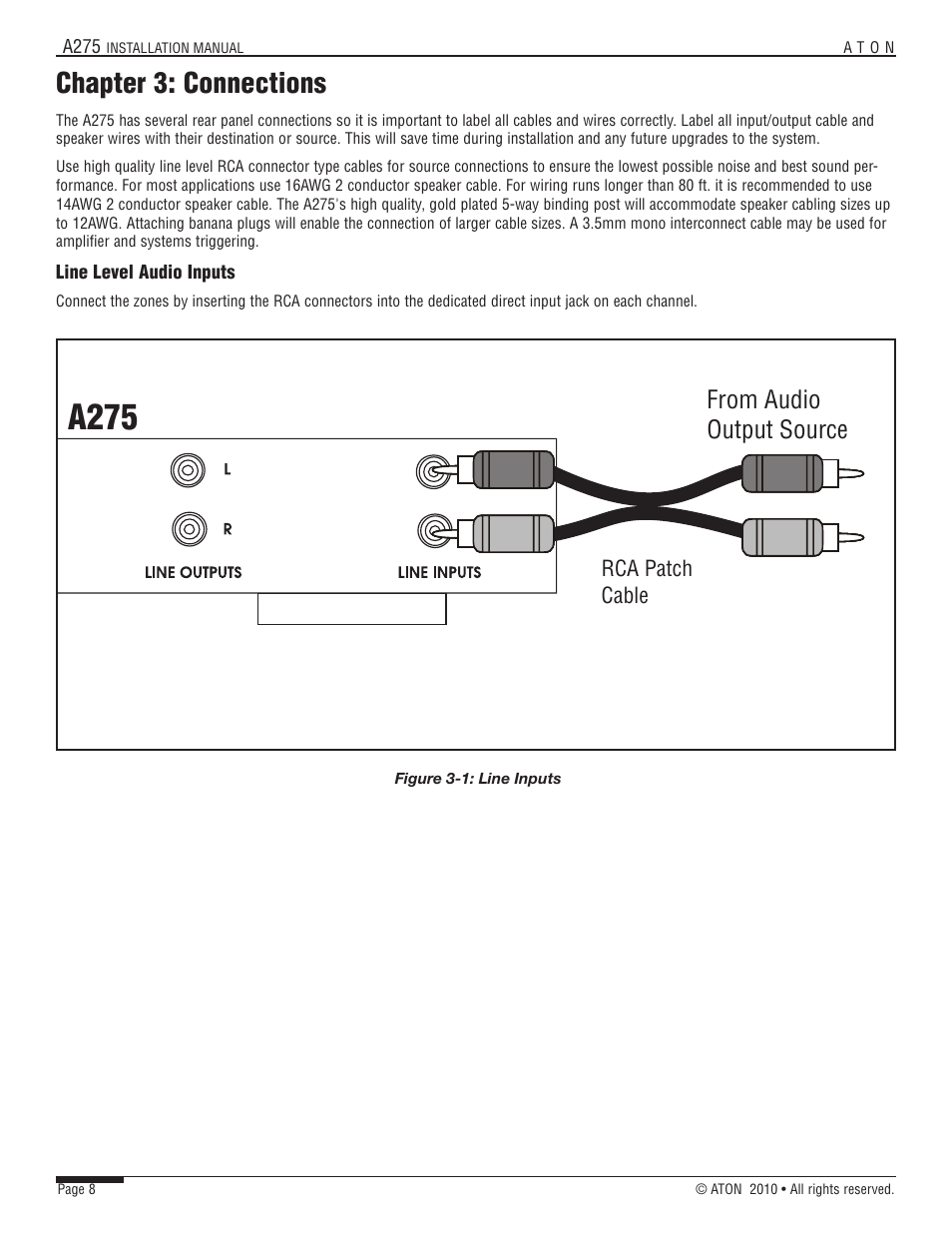 A275, Chapter 3: connections | ATON A275 User Manual | Page 15 / 54