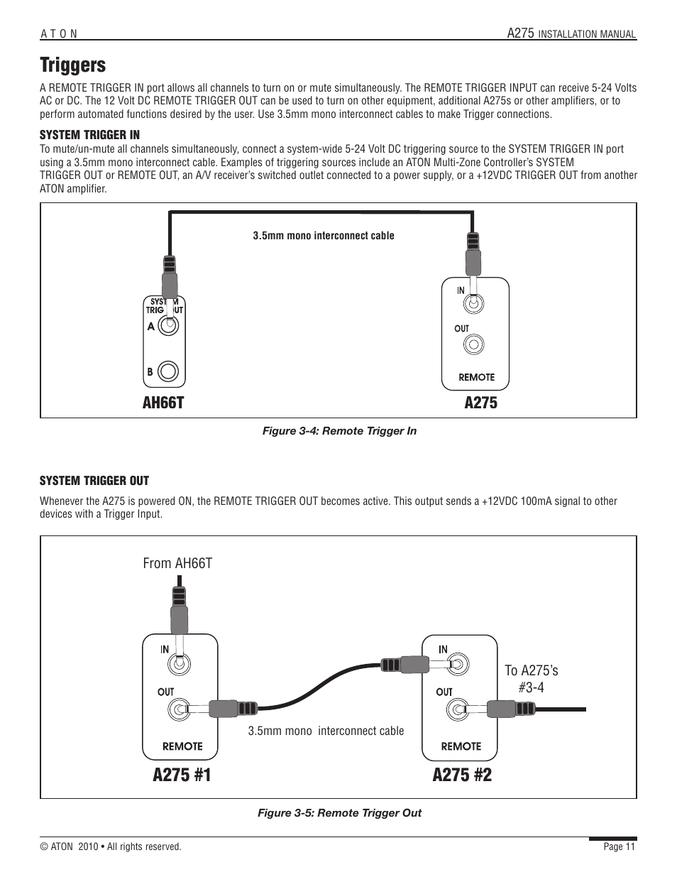 Triggers | ATON A275 User Manual | Page 18 / 54