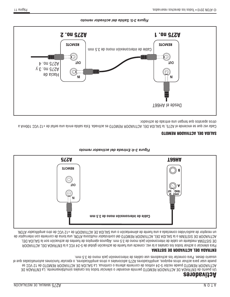 Activadores | ATON A275 User Manual | Page 37 / 54