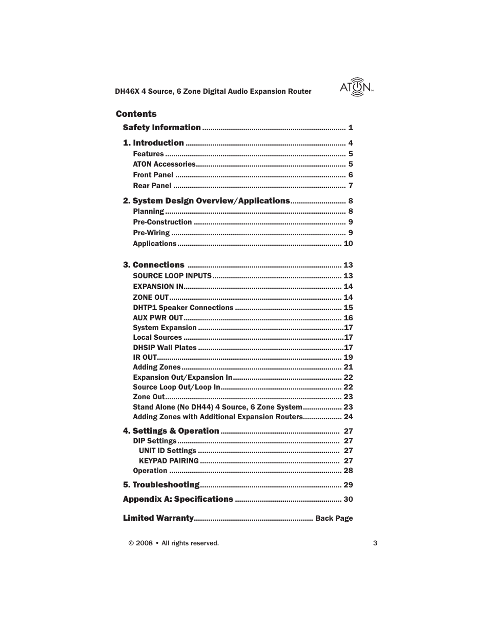 ATON DH46X User Manual | Page 5 / 23