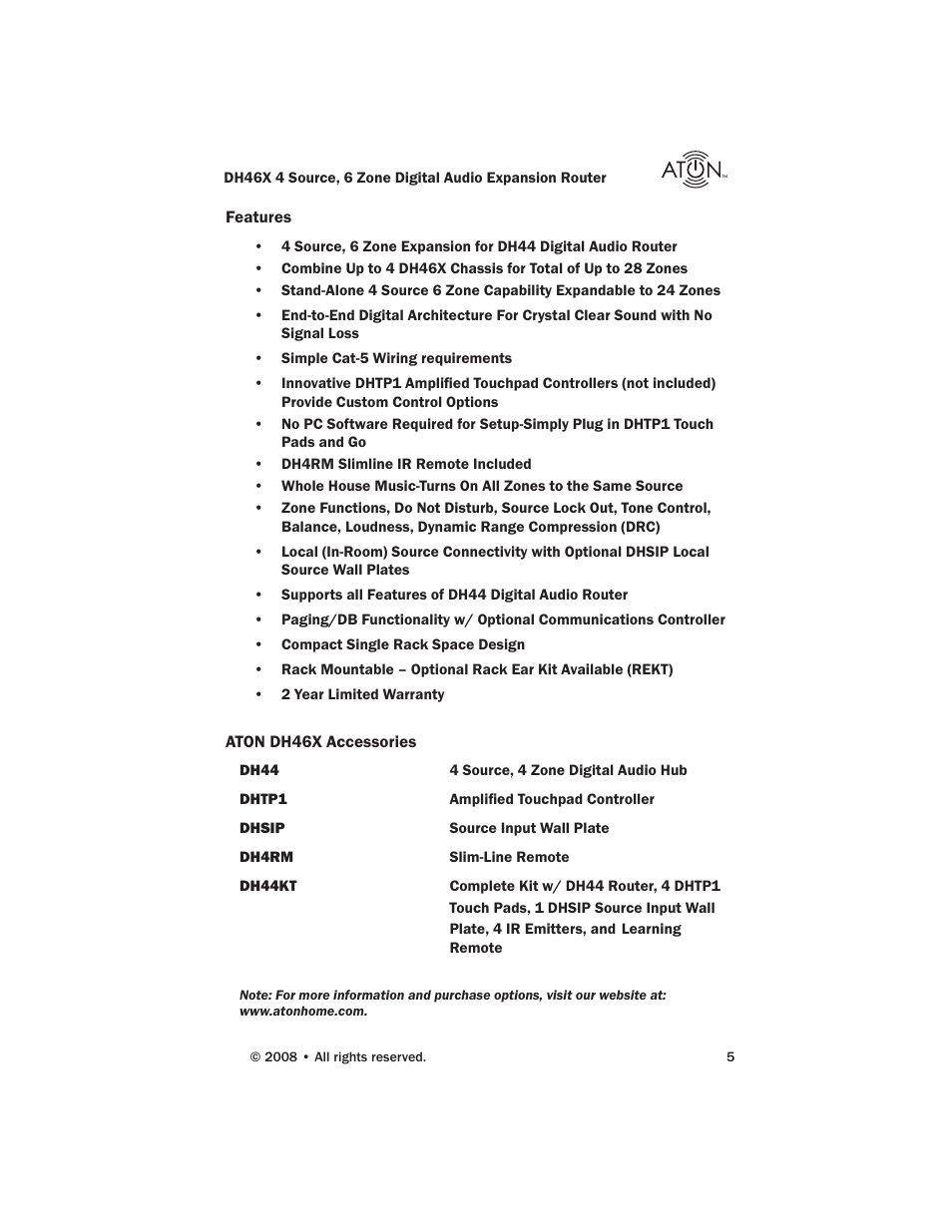 ATON DH46X User Manual | Page 7 / 23
