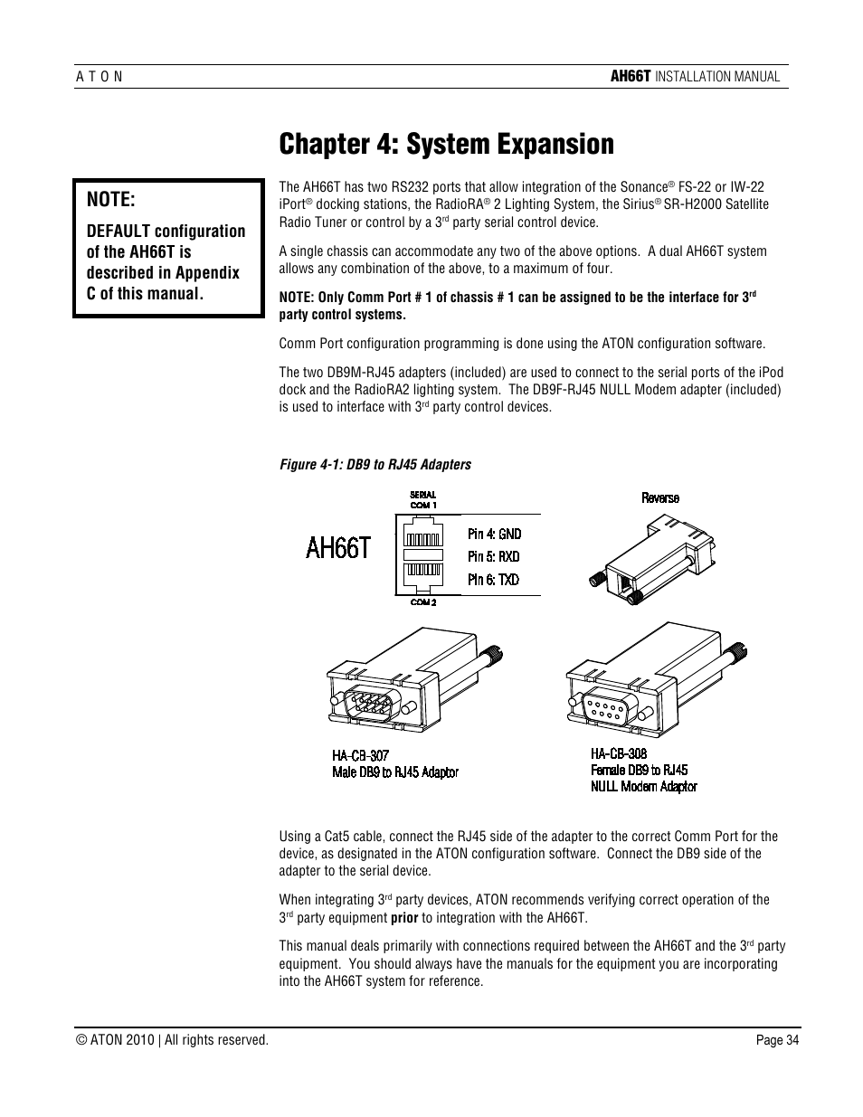 Chapter 4: system expansion | ATON AH66T User Manual | Page 35 / 90