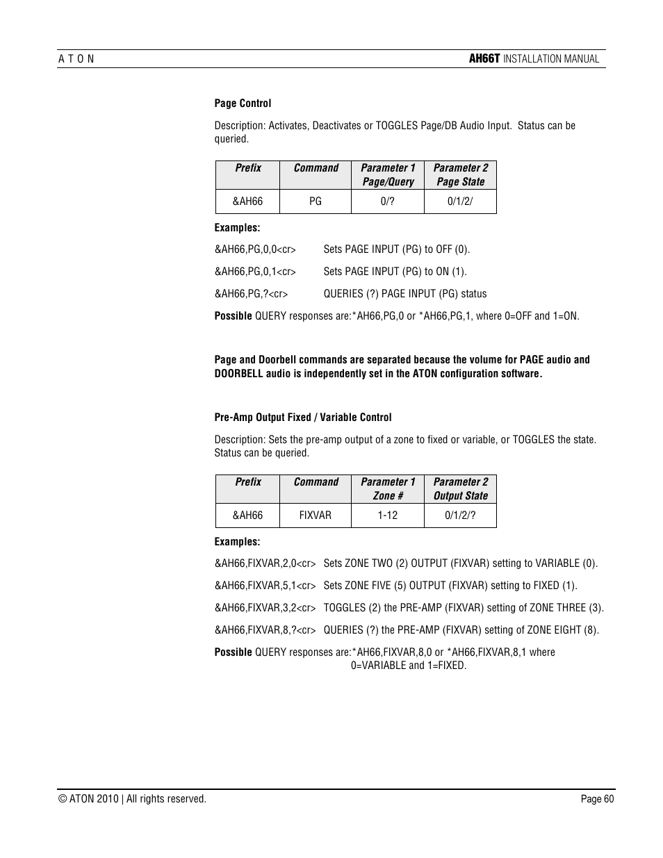 ATON AH66T User Manual | Page 61 / 90