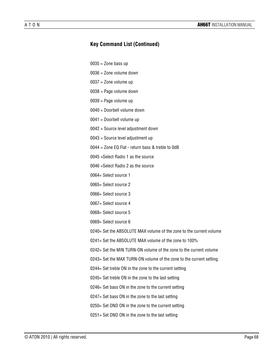 ATON AH66T User Manual | Page 69 / 90