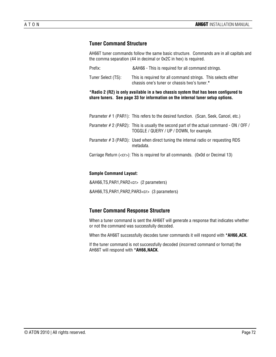 ATON AH66T User Manual | Page 73 / 90