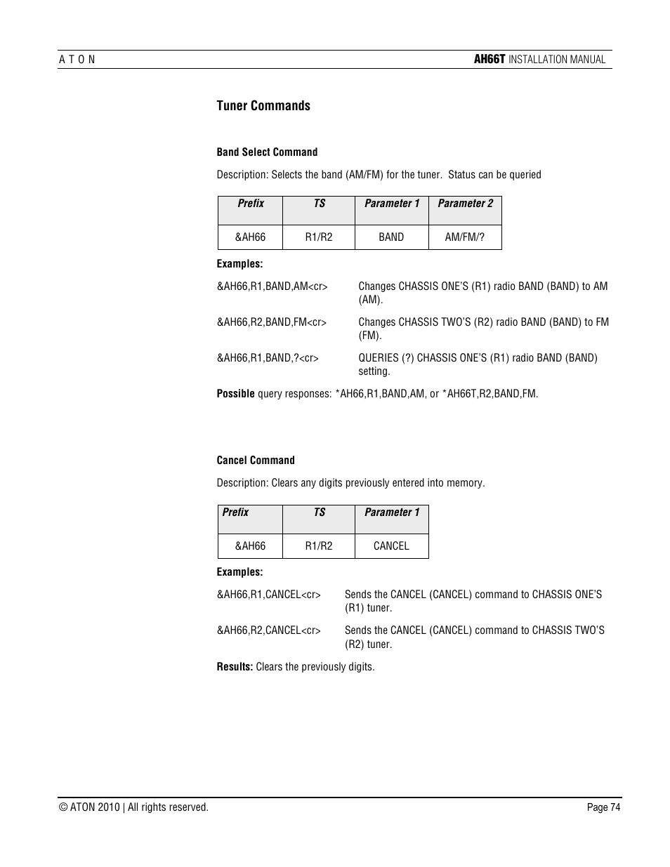 ATON AH66T User Manual | Page 75 / 90