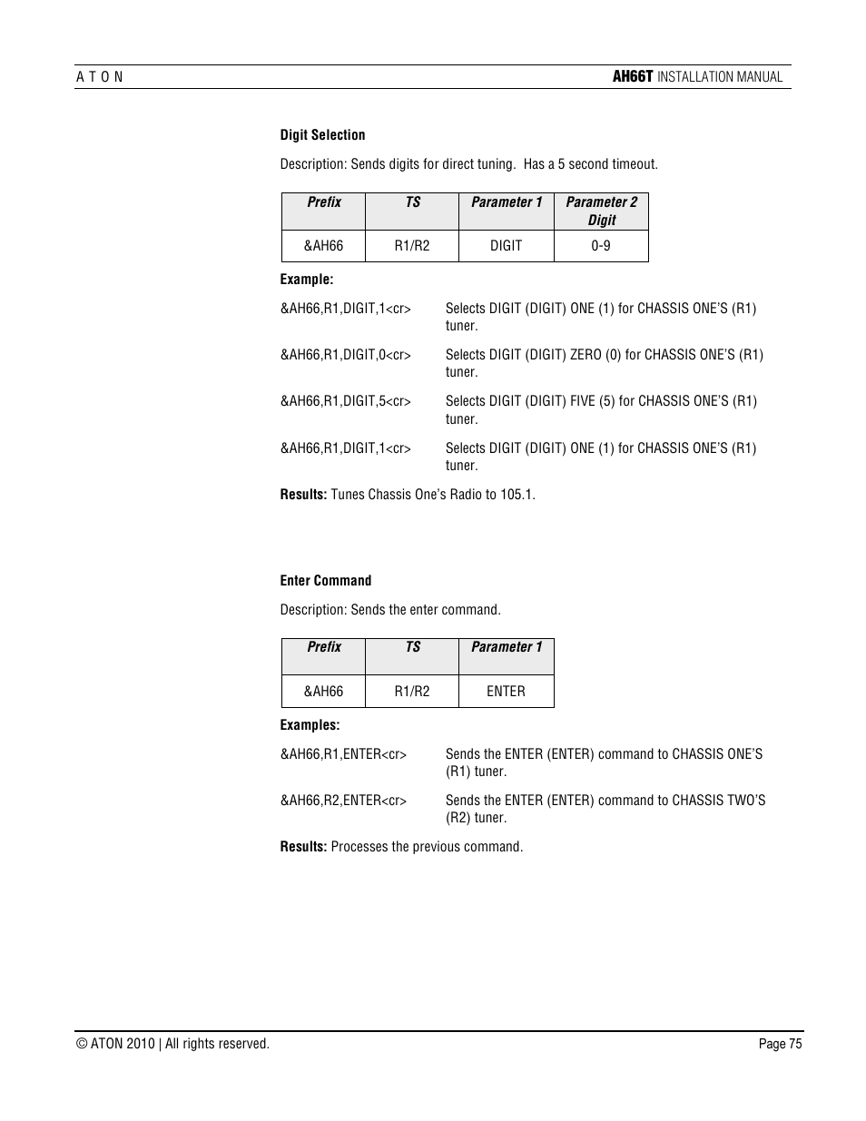 ATON AH66T User Manual | Page 76 / 90