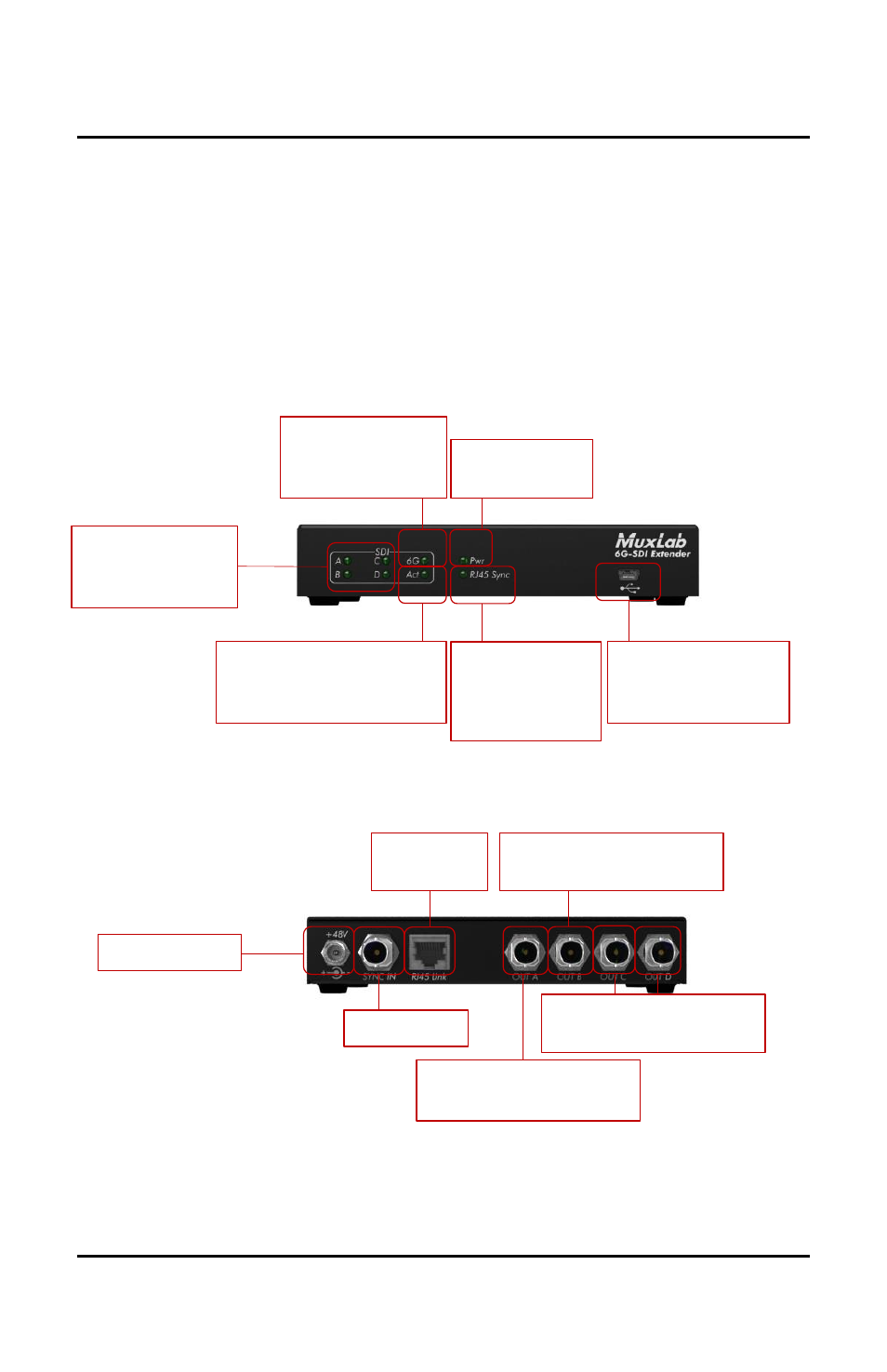 Receiver, Page 11 | Muxlab 6G-SDI Extender Over UTP User Manual | Page 11 / 31