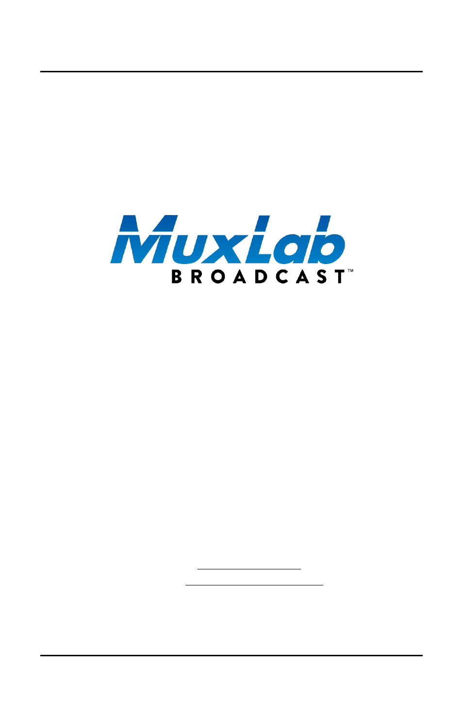 Muxlab 6G-SDI Extender Over UTP User Manual | Page 31 / 31