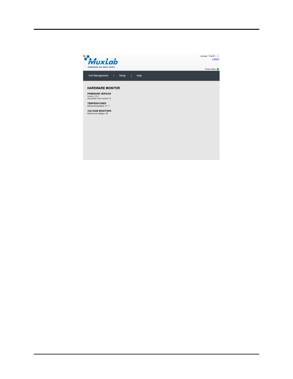 Muxlab HDMI 4×4 Matrix Switch Kit, HDBT, PoE User Manual | Page 31 / 52