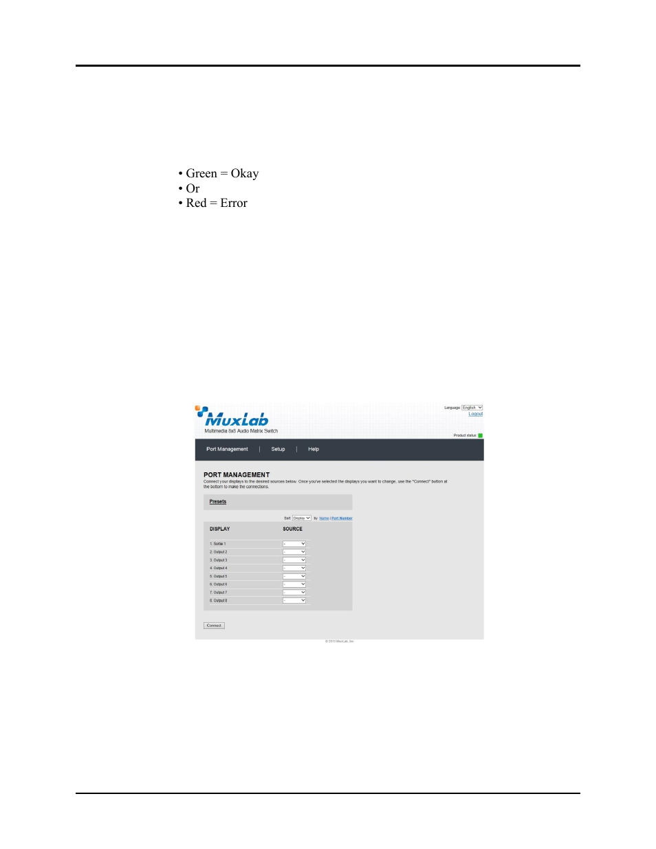Muxlab 8 x 8 Cat 5e/6 Line Level Audio Matrix Switch User Manual | Page 21 / 47