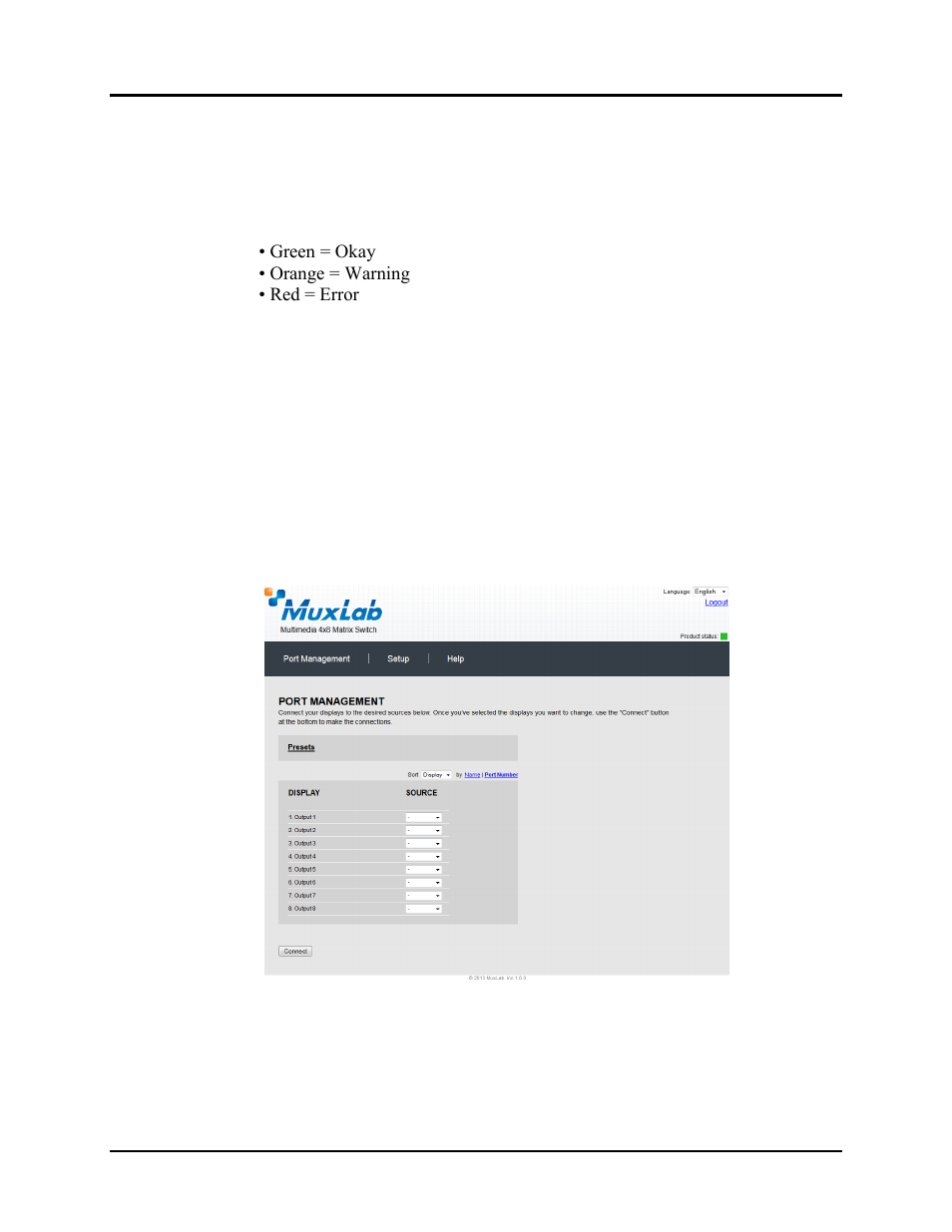 Muxlab HDMI 4x8 Matrix Switch, HDBT User Manual | Page 32 / 62
