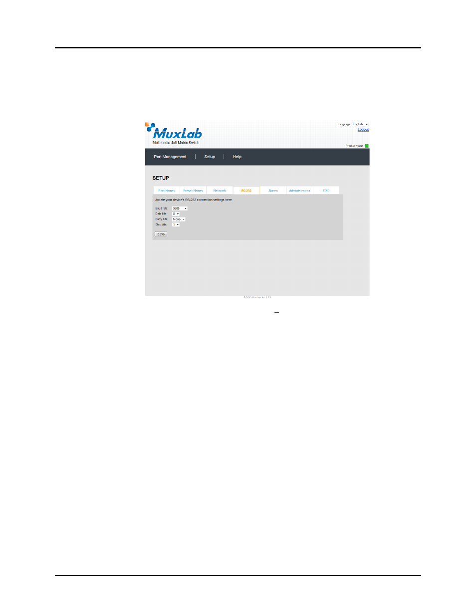 Muxlab HDMI 4x8 Matrix Switch, HDBT User Manual | Page 36 / 62