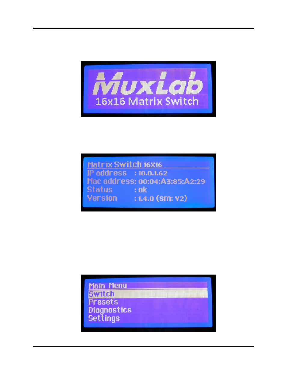 Muxlab Multimedia 16 x 16 Matrix Switch User Manual | Page 20 / 60