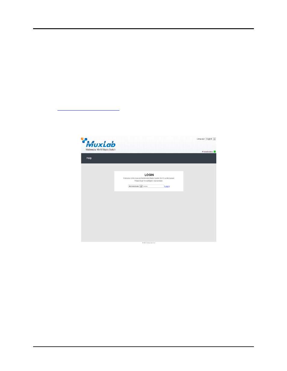 Ethernet web interface | Muxlab Multimedia 16 x 16 Matrix Switch User Manual | Page 32 / 60