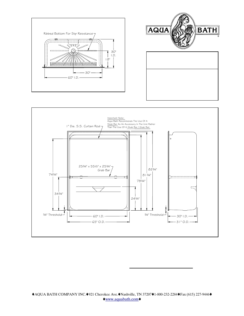 Aqua Bath C6530BF 3/4 User Manual | 2 pages