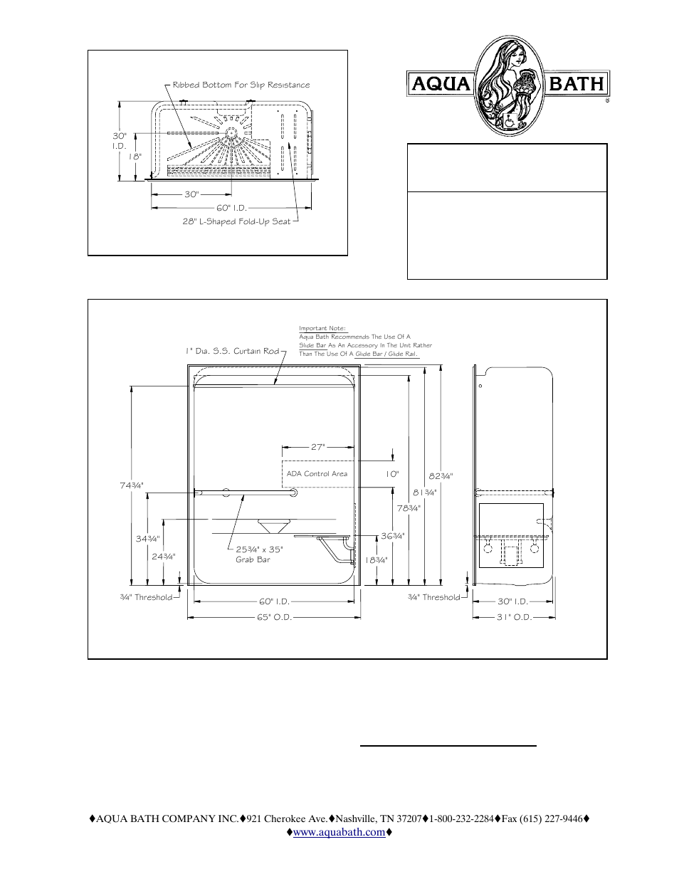 Aqua Bath C6530BF-FUS 3/4 User Manual | 2 pages