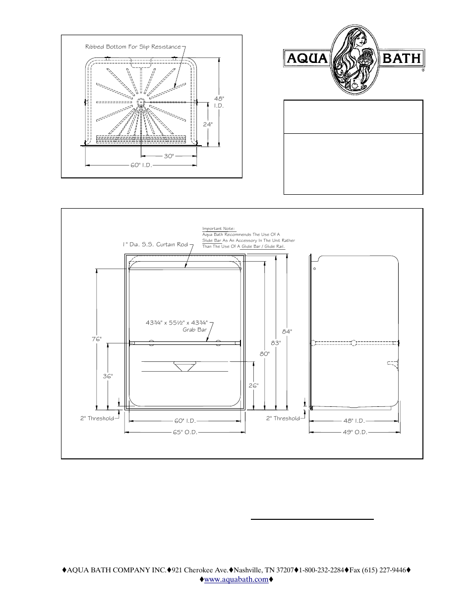 Aqua Bath C6548BF 2 User Manual | 2 pages