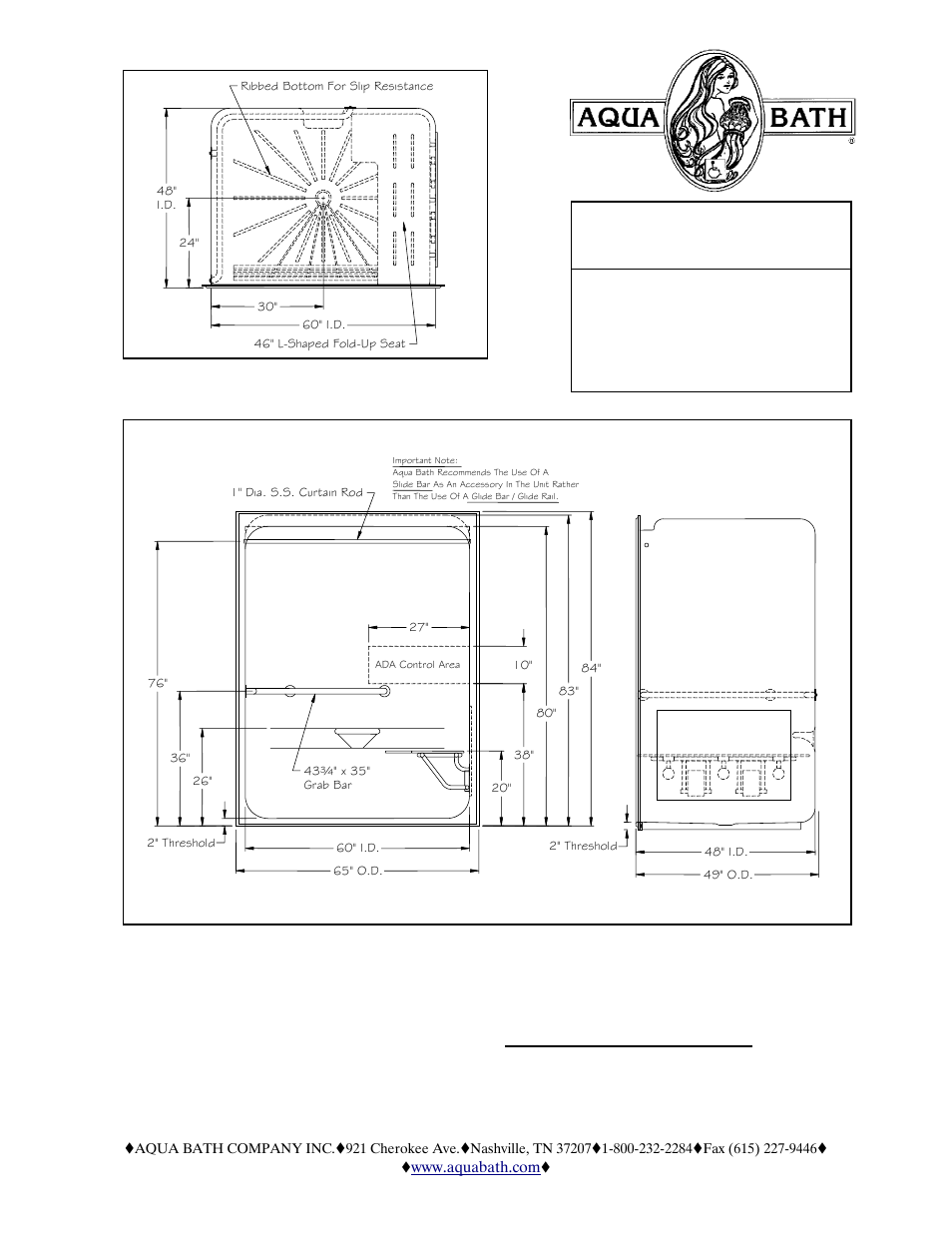 Aqua Bath C6548BF-FUS 2 User Manual | 2 pages