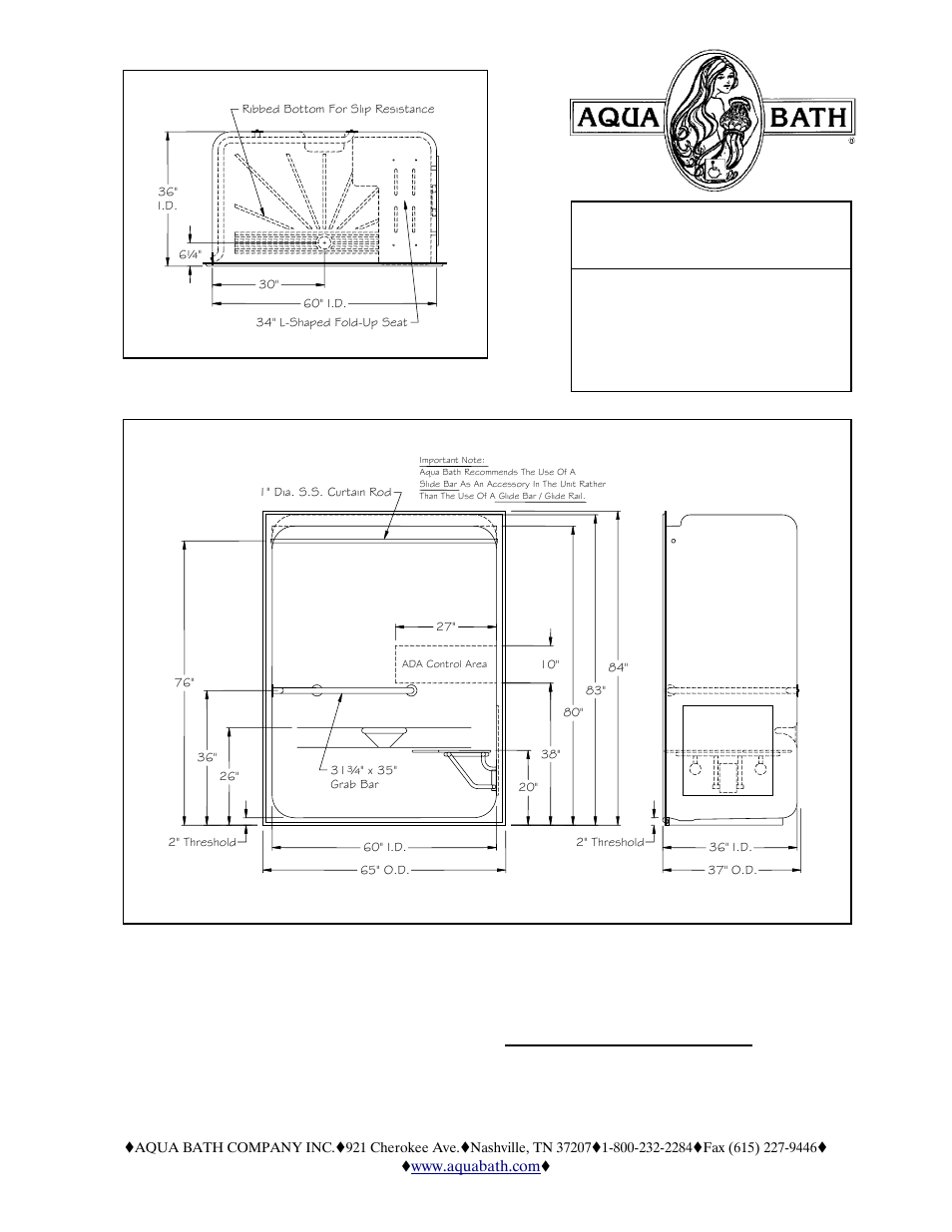 Aqua Bath C6536TD-FUS 2 User Manual | 2 pages