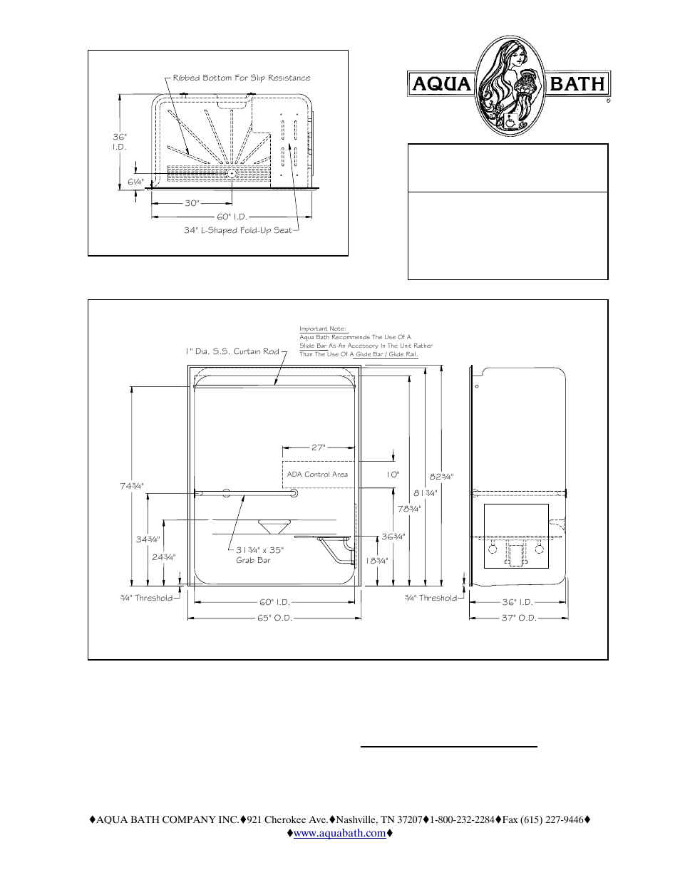 Aqua Bath C6536TD-FUS 3/4 User Manual | 2 pages