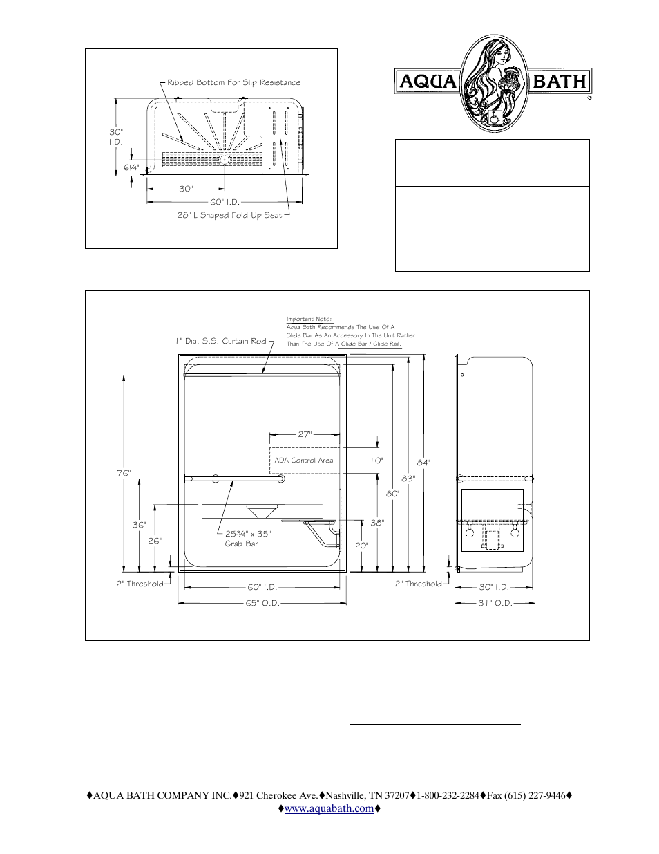 Aqua Bath C6530TD-FUS 2 User Manual | 2 pages