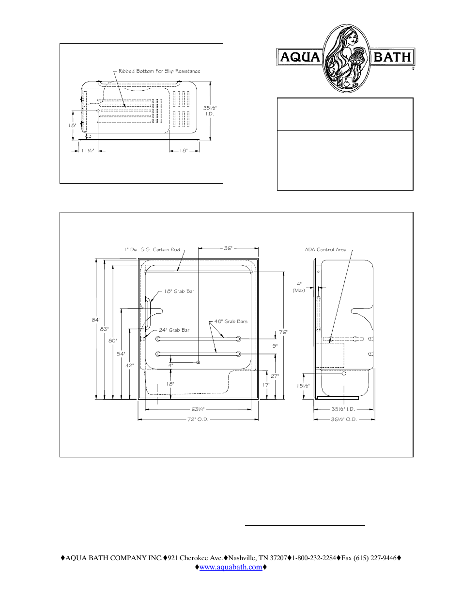 Aqua Bath C7236TS User Manual | 2 pages