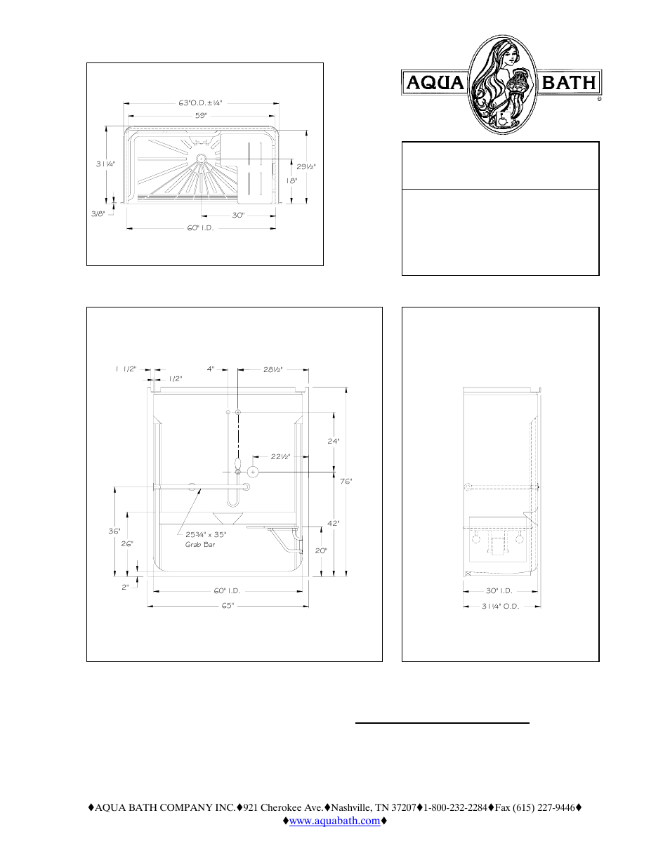 Aqua Bath C6530BF-OT-FUS 2 User Manual | 2 pages