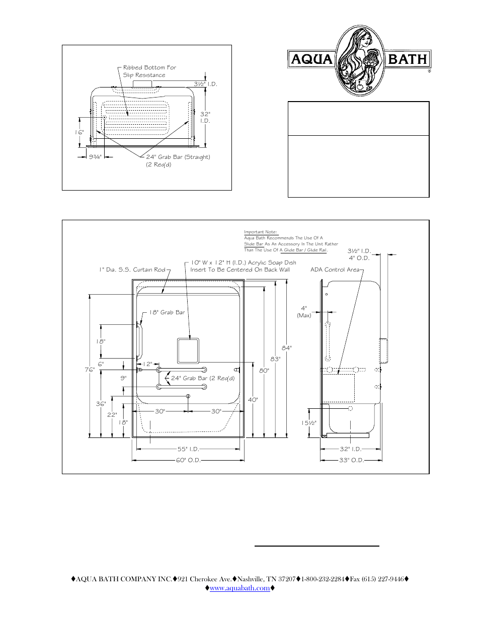 Aqua Bath C6032TS-RS User Manual | 2 pages