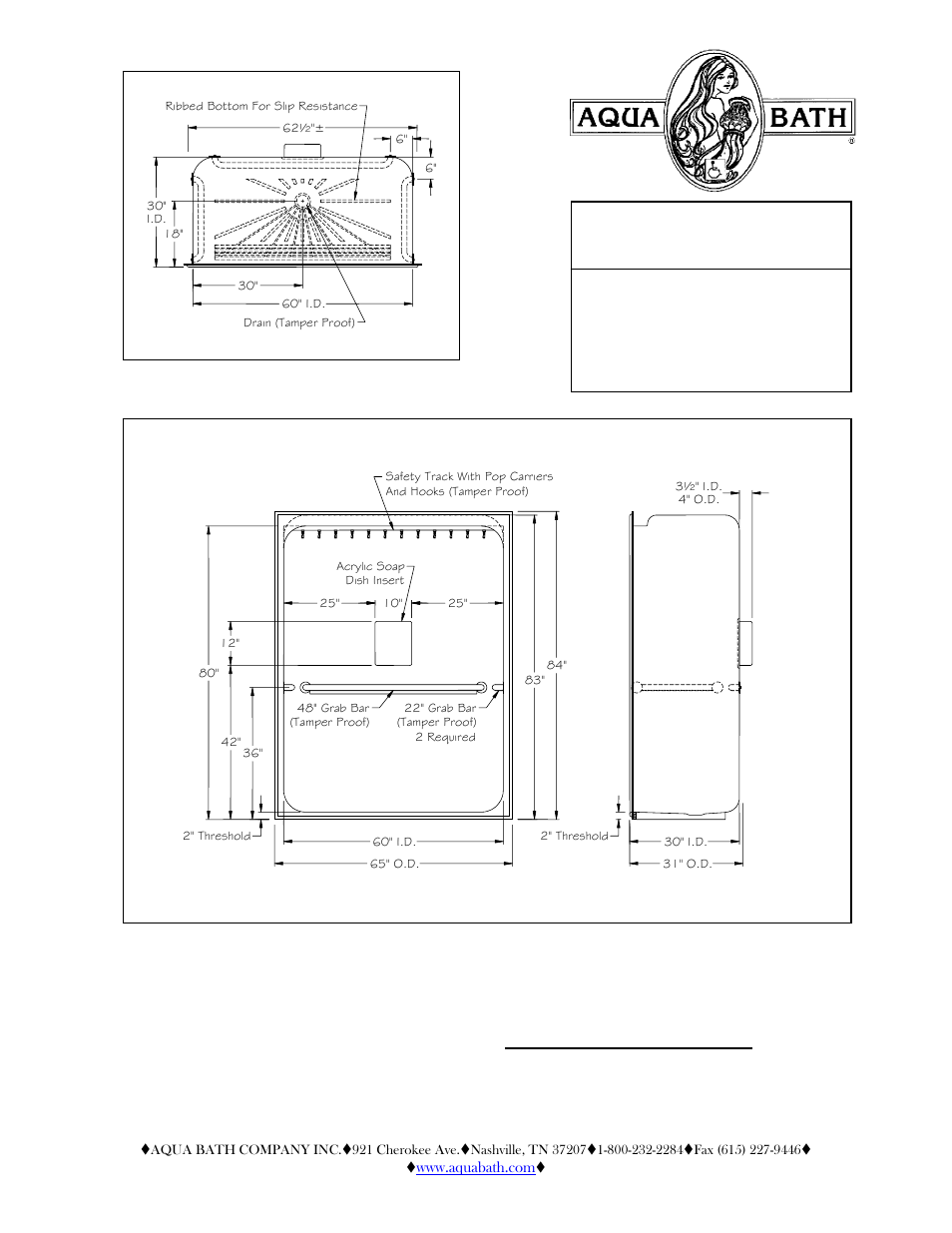 Aqua Bath C6530BF 2 PSY User Manual | 2 pages