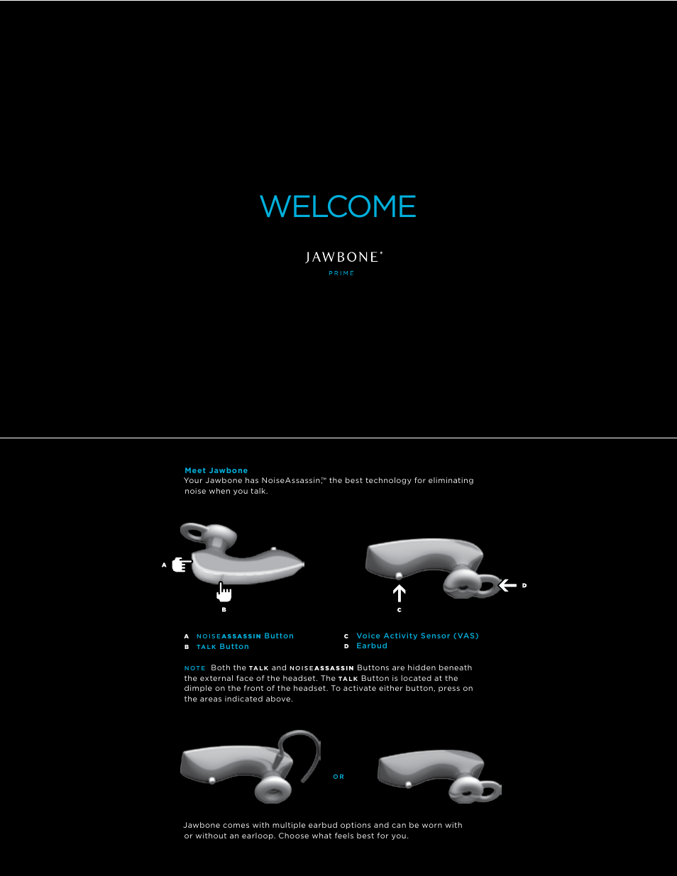 Jawbone Prime User Manual | 3 pages