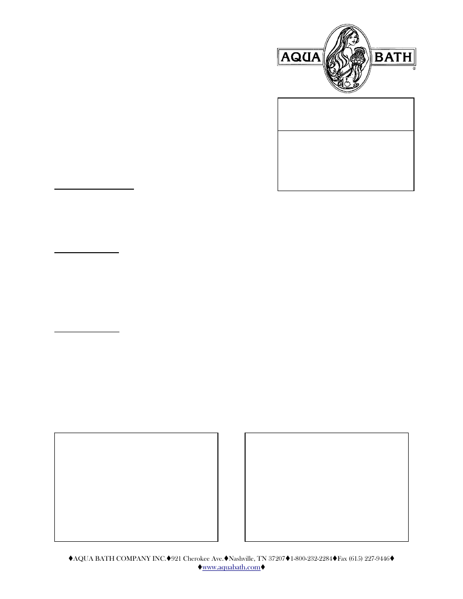 Acrylic shower stall | Aqua Bath IS4136SH 7? PSY User Manual | Page 2 / 2