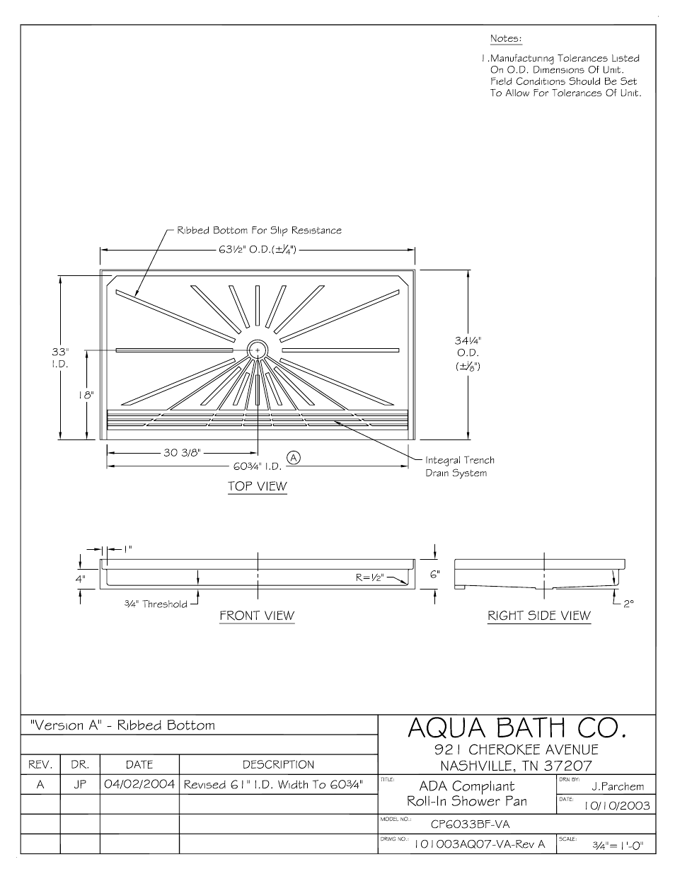 Aqua Bath CP6033BF User Manual | Page 2 / 7